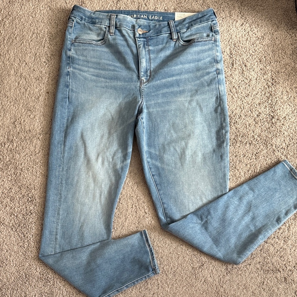 NEW American Eagle jeans 14 curvy high rise jeggings stretch soft women’s NWT